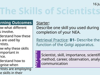 OCR AAQ in Applied Science- Science in Society: The Skills of Scientists
