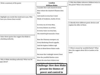 London revision sheet