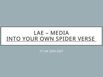 English Media Extra Curricular Three‑Lesson Marvel MCU Spider‑Verse Mini‑Unit SOW