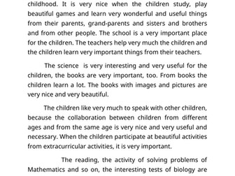The importance of the happy childhood