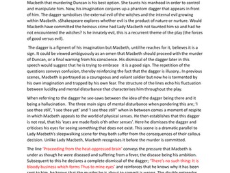 MACBETH ACT 2 (Scenes 1 and 2) ENGLISH LITERATURE GCSE analysis