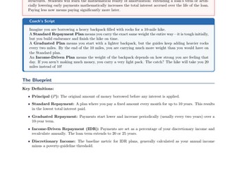 PSHE / Financial Education Cover Lesson: Student Loan Repayment Options (No Prep)