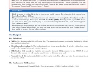 PSHE / Financial Education Cover Lesson: FAFSA & Expected Family Contribution (EFC) (No Prep)
