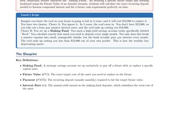 PSHE / Financial Education Cover Lesson: Sinking Funds & Capital Budgeting (No Prep)