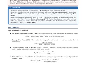 PSHE / Financial Education Cover Lesson: Stock Market Analytics (No Prep)