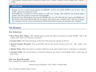 PSHE / Financial Education Cover Lesson: Simple Interest Bonds vs. Coupon Yields (No Prep)