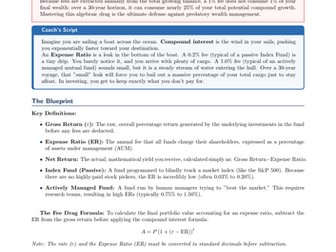 PSHE / Financial Education Cover Lesson: Mutual Fund Expense Ratios (No Prep)