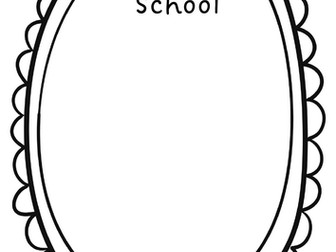 My First Day at School Drawing Sheet