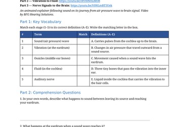 How Sound Becomes Hearing (KS3/GCSE)