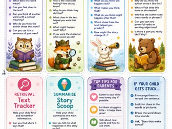 Y3/4 Reading at home bookmarks