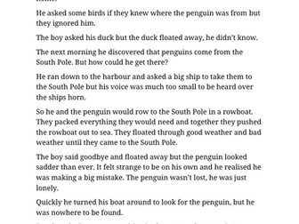 Lost and Found Talk 4 Writing version of story