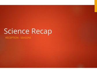 Reception Science Recap/Flashback