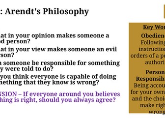 Arendt's Philosophy