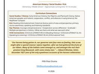 A Table for Us All | First Thanksgiving Classroom Play | American History Drama