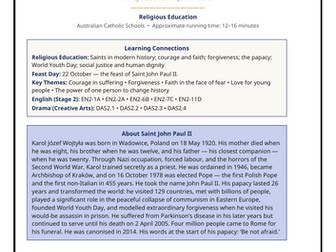 Be Not Afraid | Pope John Paul II Classroom Play | Catholic Religious Education