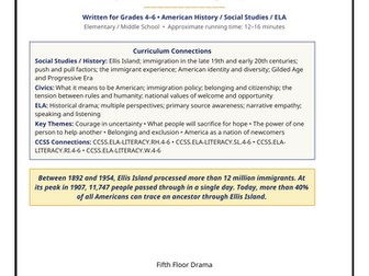 Ellis Island Classroom Play | Immigration History Drama Script | The Golden Door