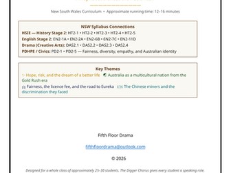 Strike It Lucky | Australian Gold Rush Classroom Play | History Drama Script