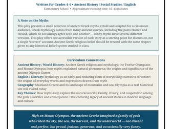 TALES FROM OLYMPUS: Greek Gods & Myths Classroom Play | Ancient Greece Drama