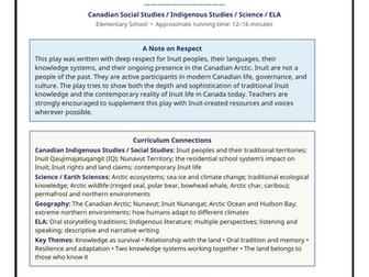 The Land That Knows Us | Inuit Culture Classroom Play | Canadian Indigenous Hist