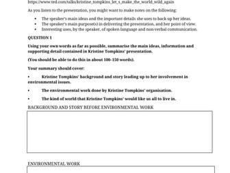 L6 Lit Comm/Literacy Listening Assessment and Marking Scheme