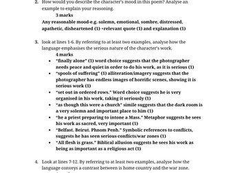 L6 Lit Comm Textual Analysis Assessments and Marking Scheme