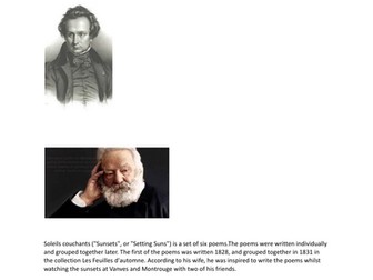 "Soleils Couchants" VICTOR HUGO (with translation) A LEVEL / International Baccalaureat FRENCH