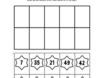 Ordering numbers in 7s