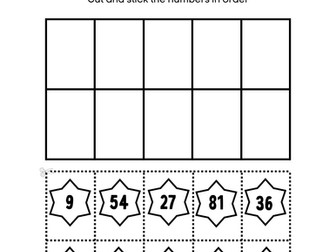 Ordering numbers in 9s