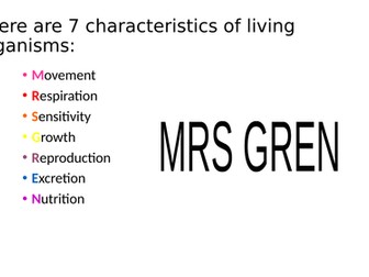 IGCSE BIOLOGY CHARACTERISTICS OF LIVING THINGS