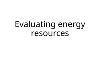 AQA Combined Science P1 Energy full set of lessons