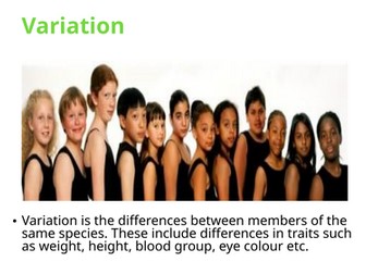 IGCSE BIOLOGY VARIATION AND SELECTION
