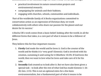 Christian Charity for the Environment