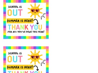 Summer End of Year Gift Tags