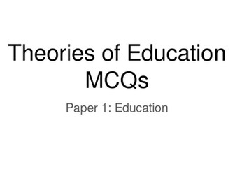 Functionalist Theories of education Multiple Choice Questions