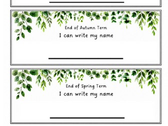 I can write my name Practice and Assessment