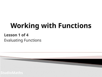 IGCSE & GCSE Working with Functions ~ Evaluating Functions