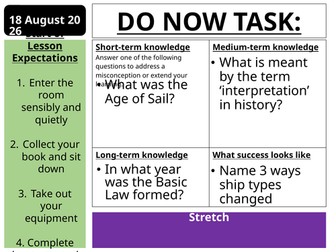 Paper 3 British Empire - Royal Navy, Changing Ship Types (Edexcel A-Level History)