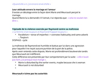 l'étranger - chapitre 4 notes