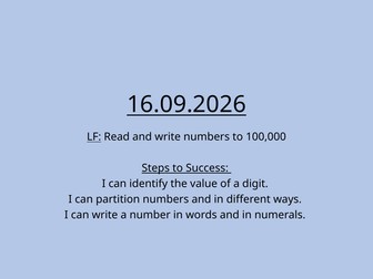 Numbers to 100,000