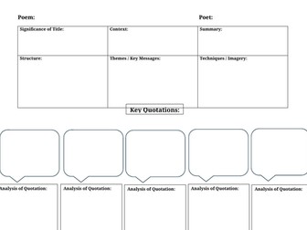 Poetry Revision Booklet