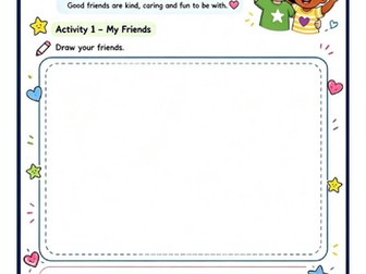 My Friends Worksheet | Draw Your Friends | EYFS PSHE