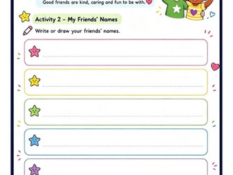 My Friends' Names Worksheet | EYFS | PSHE
