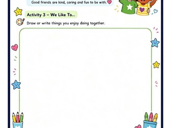 We Like To... Worksheet | EYFS | PSHE
