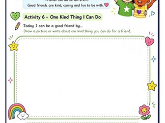 EYFS Friendship Worksheet | Kindness Activity