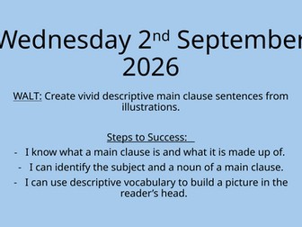 Main Clauses - Year 5