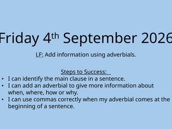 Subordinating Conjunction - Year 5