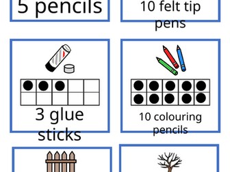Tens frame resource labels