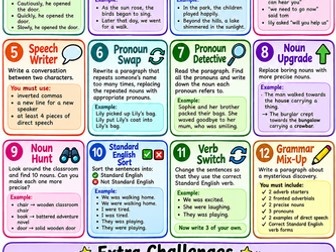 Year 4 Grammar Challenges
