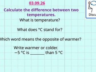 Year 5/6 Maths: Positive & Negative Numbers and Temperature Calculations (2-Day Unit)