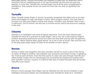 A LEVEL FRENCH "Le Tartuffe" Molière - key quotations